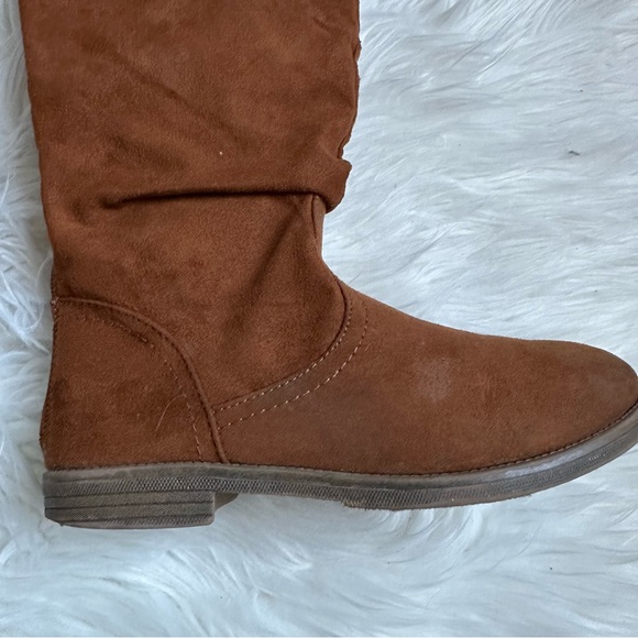 Nina K-I-T Lugg Chestnut Over the Knee Faux Suede Boots Size 2Y - Picture 7 of 10